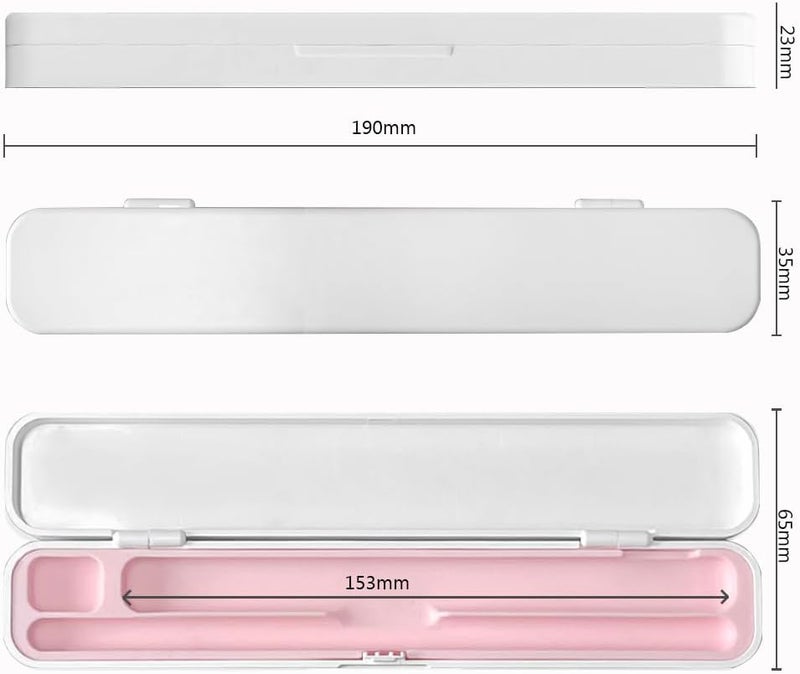 SIXFU Case for Apple Pencil, Storage Case Design for Apple Pen 2nd/ 1st, iPad Pencil Accessories Charging Cable Case for Stylus Pen(White+Pink) - Image 4
